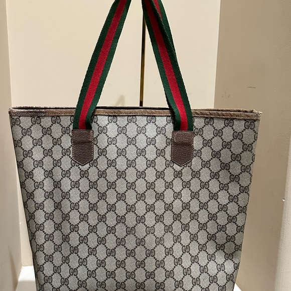 Auth Gucci Web Sherry Line Supreme Tote - Picture 9 of 10